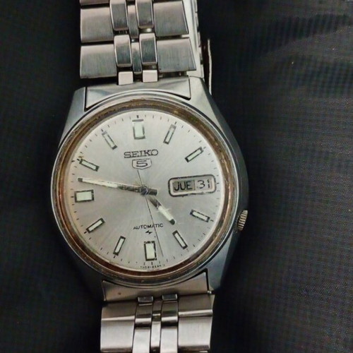Vintage men's Seiko watch used, silver