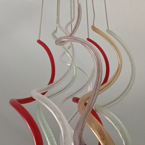 Multicolored ceiling light with base