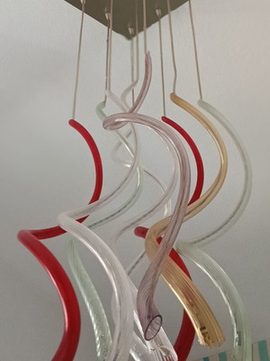 Multicolored ceiling light with base