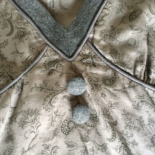 BSB short dress with hood, light grey, cotton fabric