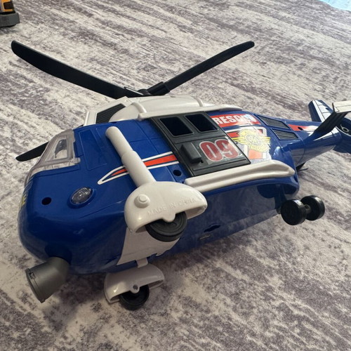 Dickie Toys Rescue Helicopter toy used with rotating rotor and winch
