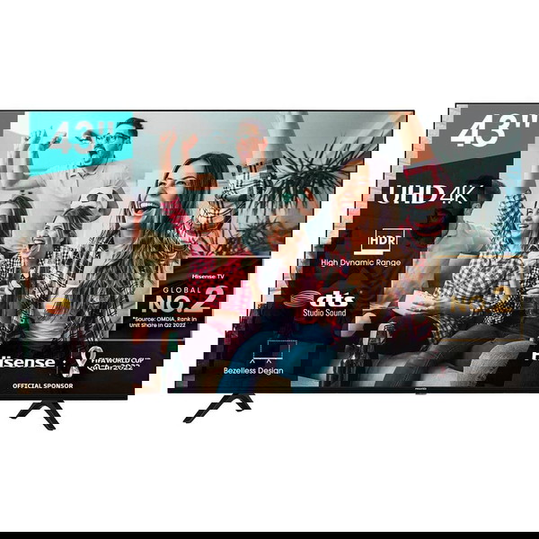 Σφραγισμένη Hisense 43A6K Smart Τηλεόραση 43" 4K UHD LED HDR (2023) εγγύηση, απόδειξη αλυσίδας