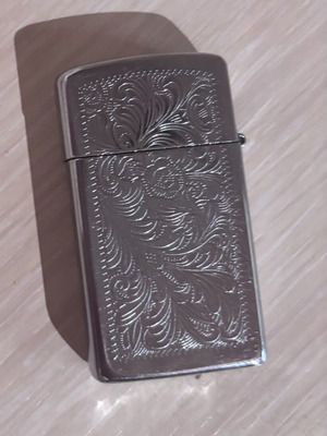 Zippo Slim Venetian lighter used, authentic
