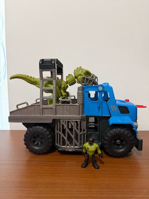 Jurassic World Imaginext φορτηγό μεταφοράς T-Rex με φιγούρες