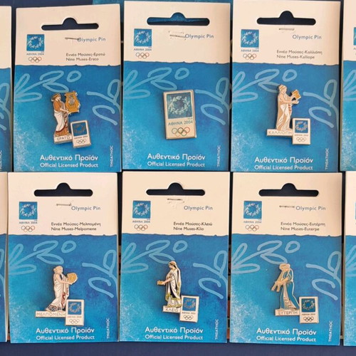 Athens 2004 Olympic Games pins set of 10 pieces, new