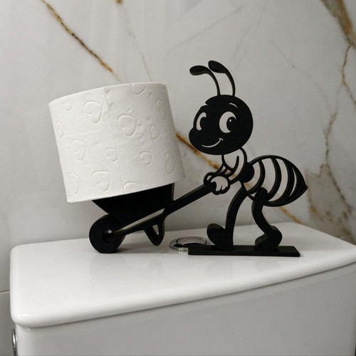 Decorative toilet paper roll holder with bee design