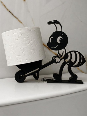 Decorative toilet paper roll holder with bee design