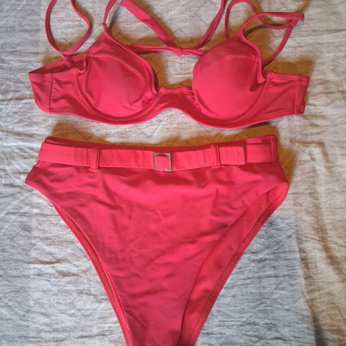 Women's swimsuit like new, red, sizes L and XL