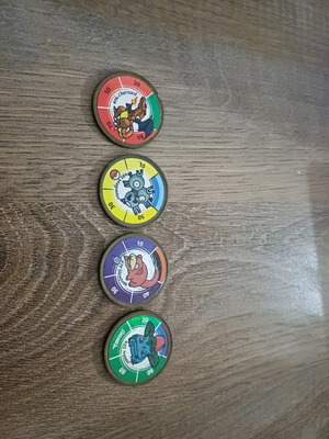 Hasbro Pokemon Battle coins 4 pcs with wear