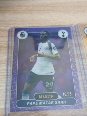 Topps Merlin football card Pape Matar Sarr, numbered 46/75