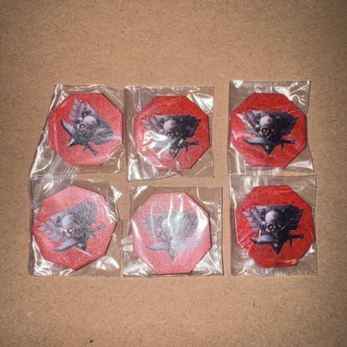 Warhammer 40k Kill Team Promo Acrylic Objective Tokens new, 6 pieces