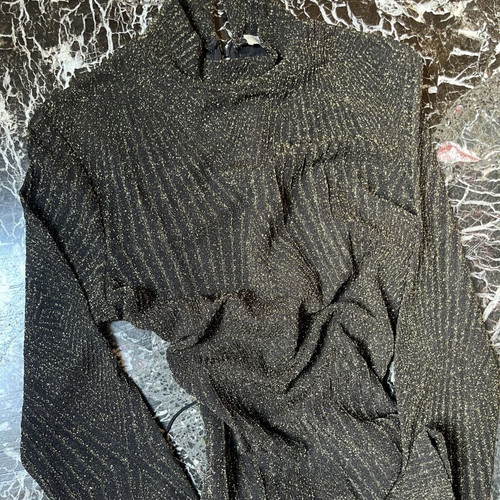 Shiny gold dress medium with crossed back like new