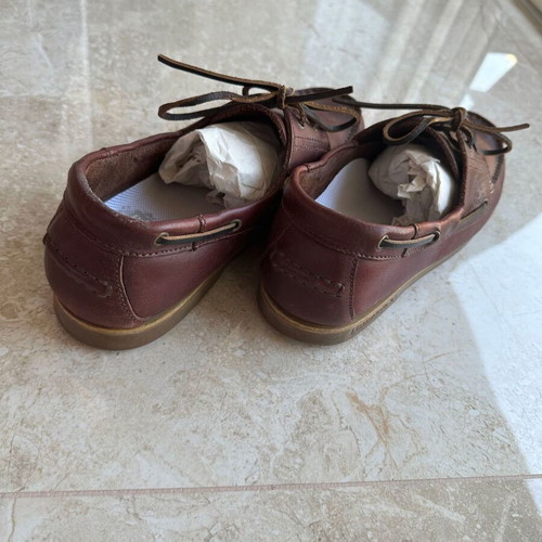 Lumberjack Sailor men's leather boat shoes size 41 like new, brown