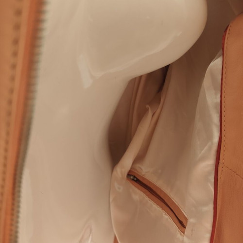Heine leather jacket like new, peach color, size L