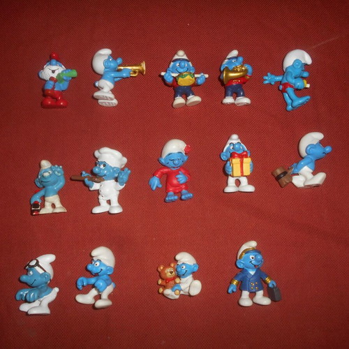 Smurfs figures PEYO used, pack of 14