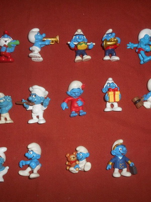 Smurfs figures PEYO used, pack of 14