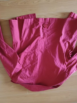 Red short trench coat new, size large