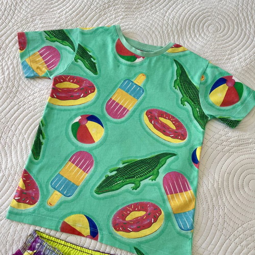 Next swimwear and t-shirt for 5-year-old boy like new, colorful