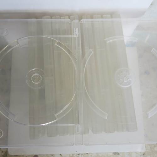 DVD cases double used, pack of 10, white, standard thickness