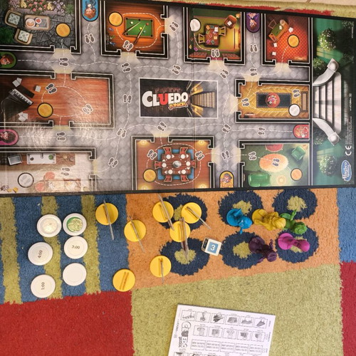 Cluedo Junior board game used, missing one hero and a white base