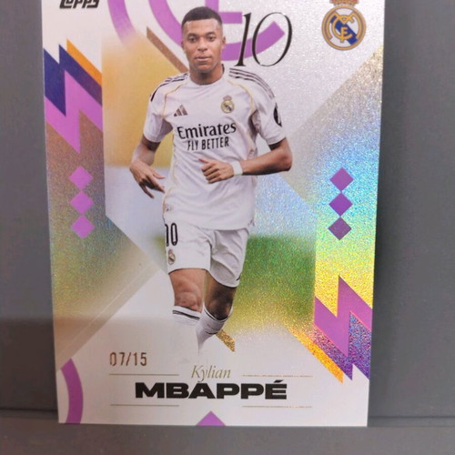 Topps Los Blancos Real Madrid Kylian Mbappe Purple 07/15 new