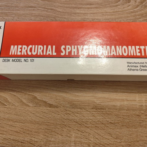 Animex Mercurial Sphygmomanometer Model 101 with Stethoscope like new