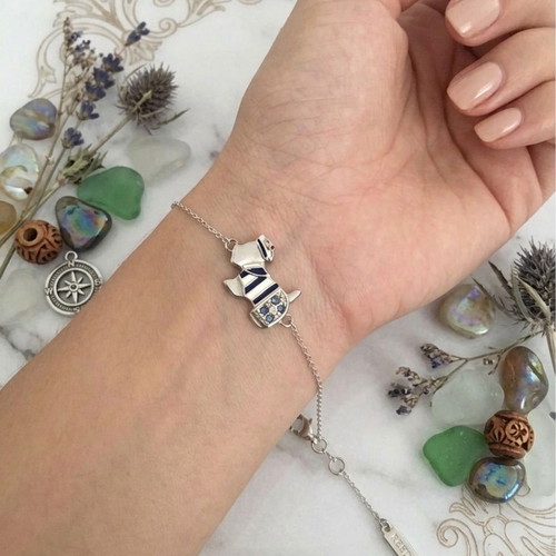 Agatha Paris Scottie dog charm bracelet silver 925