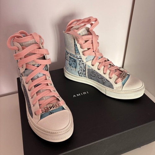 Amiri High Rise sneakers with Paisley bandana pattern like new