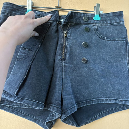 Denim skirt-shorts size 38 by Taylie Weill, like new, blue