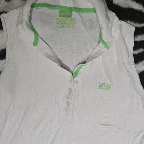 Hugo Boss sleeveless blouse white like new, sizes M and L