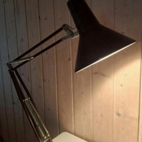 Vintage Danish architect lamp, brown, E27 fitting