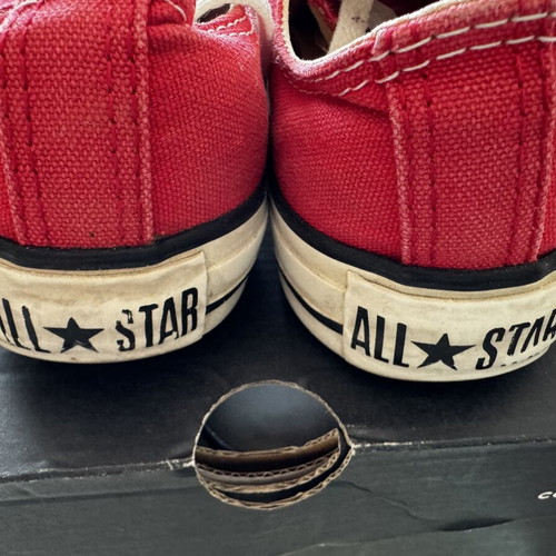 Converse All Star All Red sneakers used, size 37