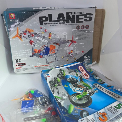 Metal construction sets used, lot