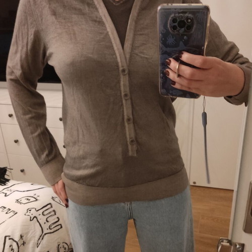 Daniele Fiesoli 100% extrafine merino sweater like new, brown