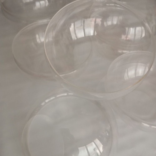 Pressed transparent acrylic bowls like new, pack of 5