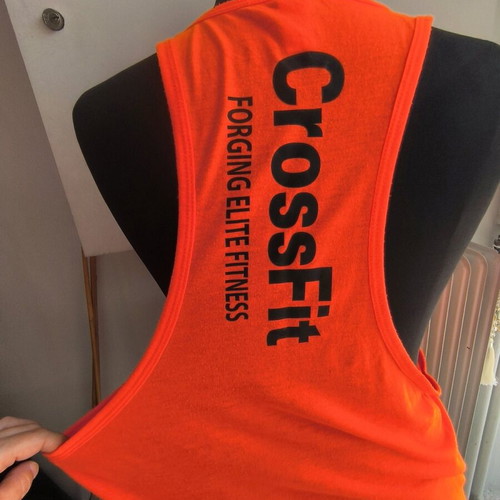 Sportswear shirt used, electric orange, size S-M