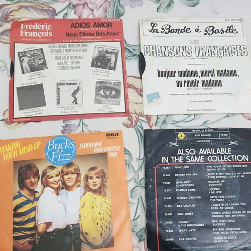 45 RPM records used, set of 4 singles