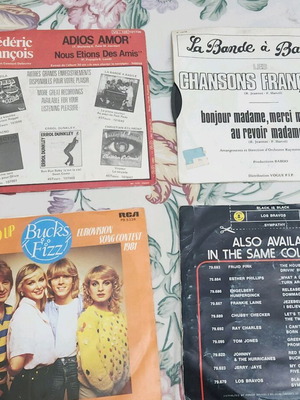 45 RPM records used, set of 4 singles