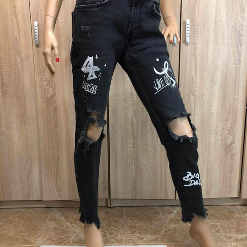 Παντελόνι Bershka Skinny σαν καινούργιο, μέγεθος S/M, μαύρο