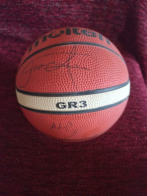 Basketball signed by Giannakis and Diamantidis, used