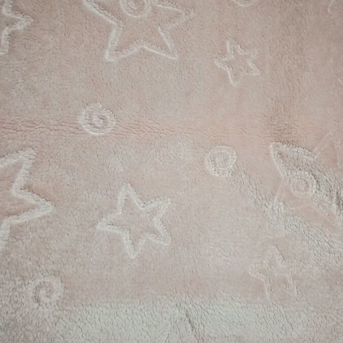 Baby blanket pink with embossed stars