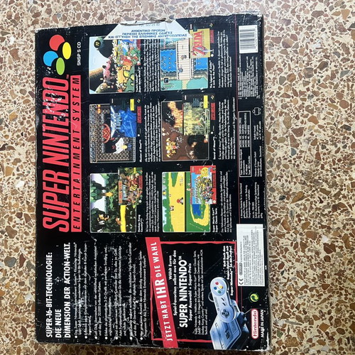 Super Nintendo Entertainment System (SNES) console, boxed