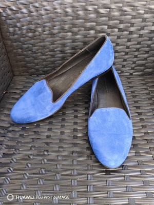 Kurt Geiger ballerinas used, size 40, natural suede, blue