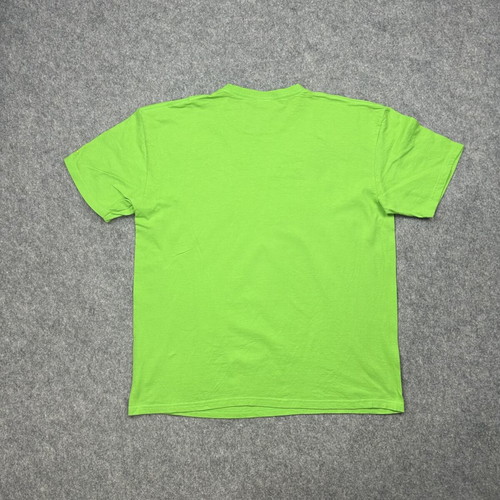 Quiksilver Neon Green Graphic T-Shirt L used, Y2K Surf Skate Streetwear