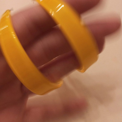 Yellow unique earrings new