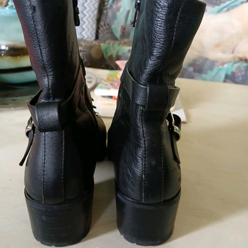Miista black ankle lace up boots used, size 40, leather