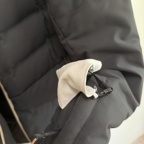 The North Face jacket used, small, grey, zippered underarm vents
