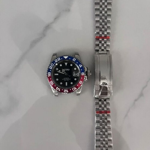 Seiko Pepsi mod automatic wristwatch, 40mm, ceramic bezel
