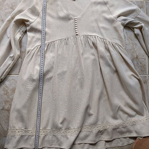 Summer dress new, relaxed fit, size L, beige