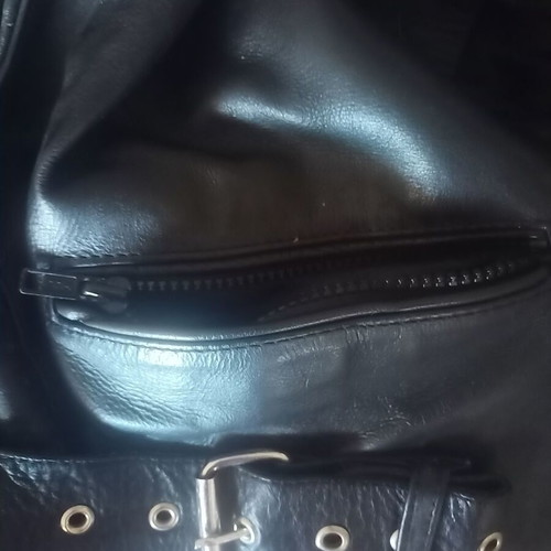 Leather motorcycle jacket XL black like new